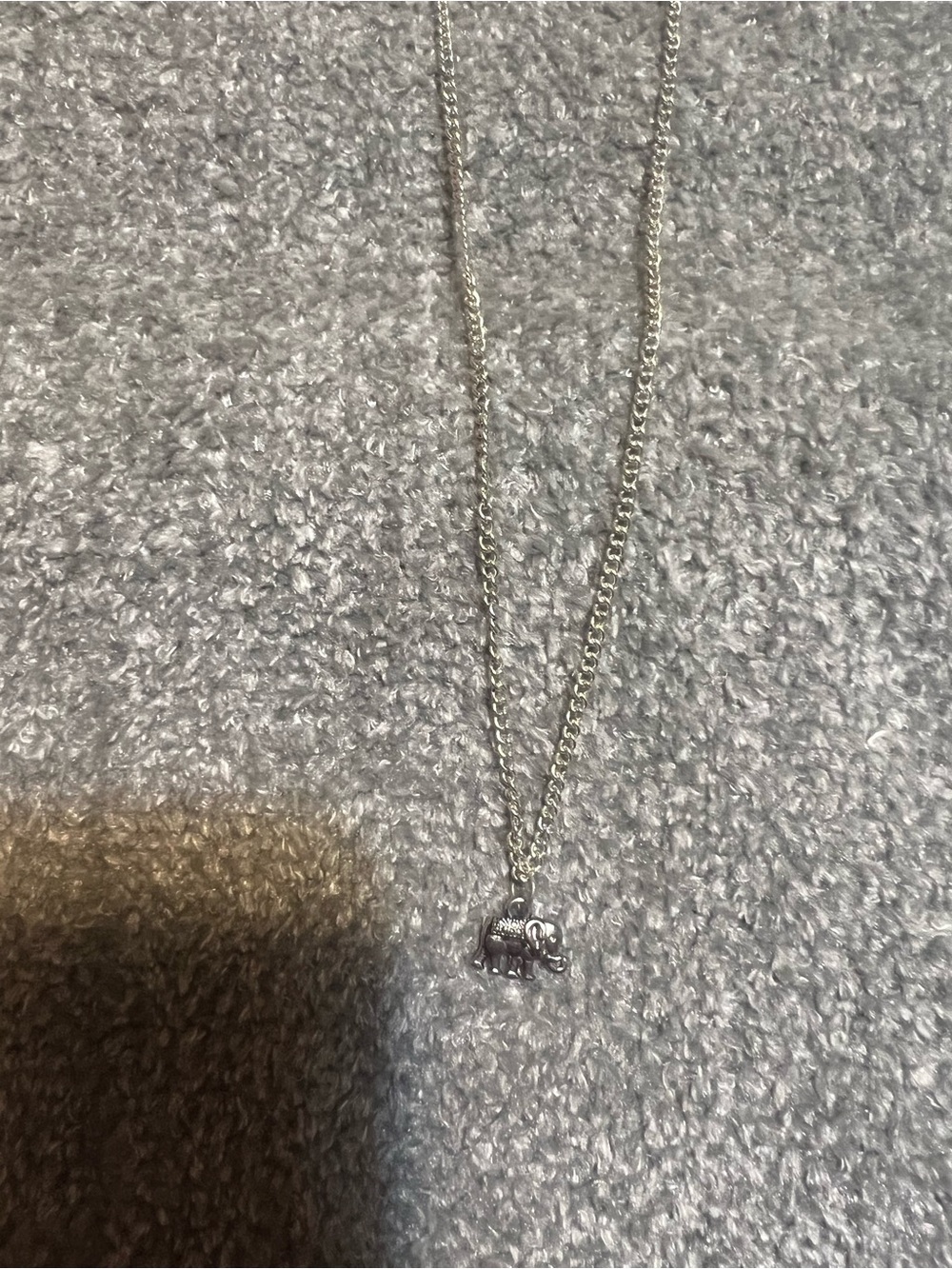 Silver Tome Elephant Pendant Necklace